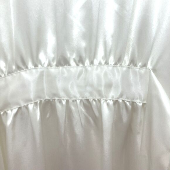 Morgan Taylor Vintage Ivory Bridal Robe S Long Satin - Picture 11 of 16